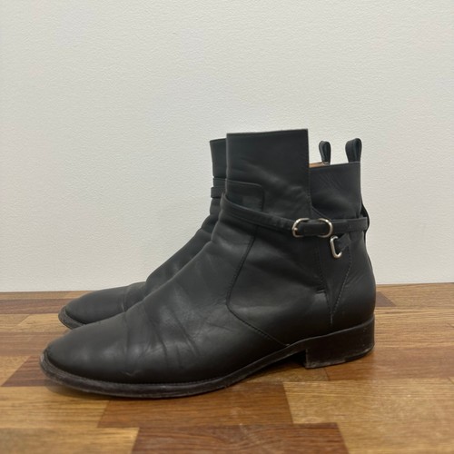 Balenciaga Bottes Femme le moins cher 40 Cuir Noir Boucle Cheville Chelsea Slouch