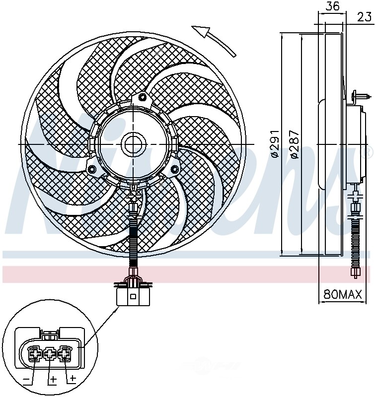 Ventola Radiatore Raffreddamento Motore Nissens 85545 P Nuova Ricambio Oe