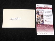 Stan Coveleski Baseball Autographed Signed Index Card with JSA COA