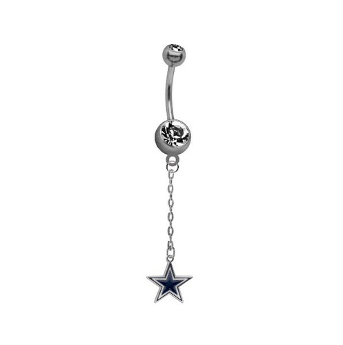 Football Chain Dangle Belly Button Navel Ring Piercing - PICK TEAM - NEW - Picture 10 of 19