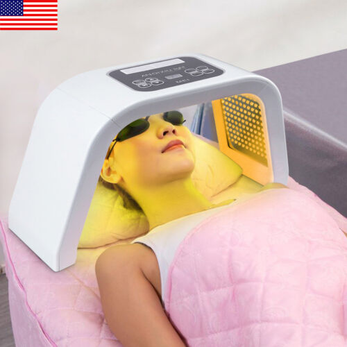 LED Face Mask, 7 Color PDT LED Photon Lamp Facial Body Therapy Touch Screen - Afbeelding 1 van 20