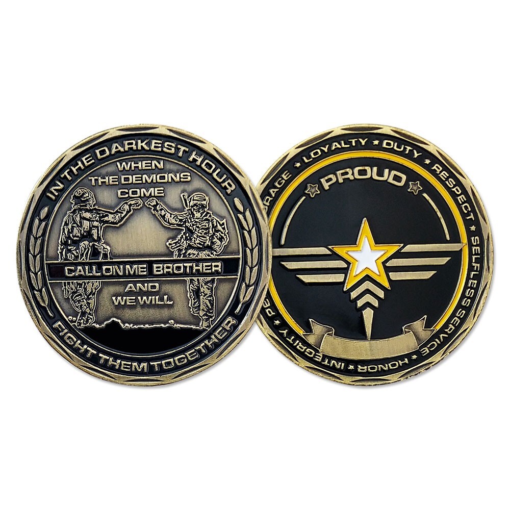 Military Challenge Coin Thank You For Veteran Coin Gifts for Soldier Brotherhood