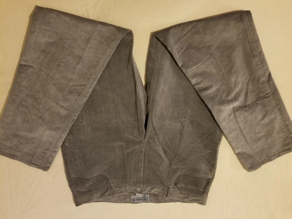 Pantalones de mezclilla de pana Bobby Jones Rule 18 34x32 gris algodón 35x32 elástico golf Foto 3 de 4