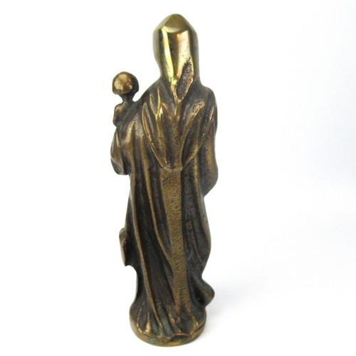Bronze Figur Maria / Madonna / Mutter Gottes Massiv Vintage Jesuskind 3kg 22,7cm - Bild 3 von 6