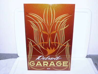 STREET Life 　ストリート・ライフ　　ペインティング　オイルインク　紙 Custom Pinstripe Painting Artwork By LiL Dickie - Detroit Garage