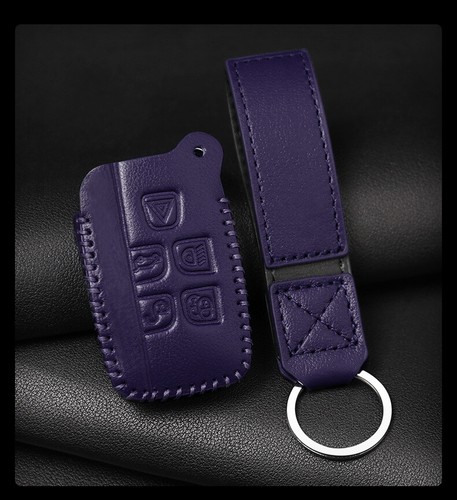 For Range Land Rover Jaguar Pink Leather Car Key Fob Case Cover Holder Bag - Picture 13 of 15