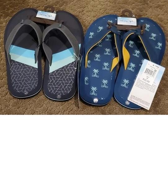 Lotto di 2 sandali infradito Panama Jack da spiaggia taglia Med 8 9 XXL 14 nuovi con etichette