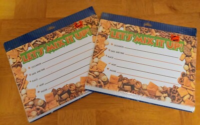 Vintage Fun CHEX MIX Party Invitations Gibson Greeting Cards 16 with Envelopes