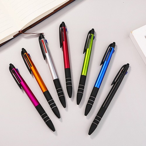 1x Three-color 3in1 Ballpoint Pen Writing Pen 0.7mm Refill Supplies Random Color - Bild 5 von 12