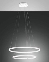 Fabas Luce Led Pendelleuchte Giotto Ø800Mm 37 + 28W Warmweiß Weiß Dimmbar