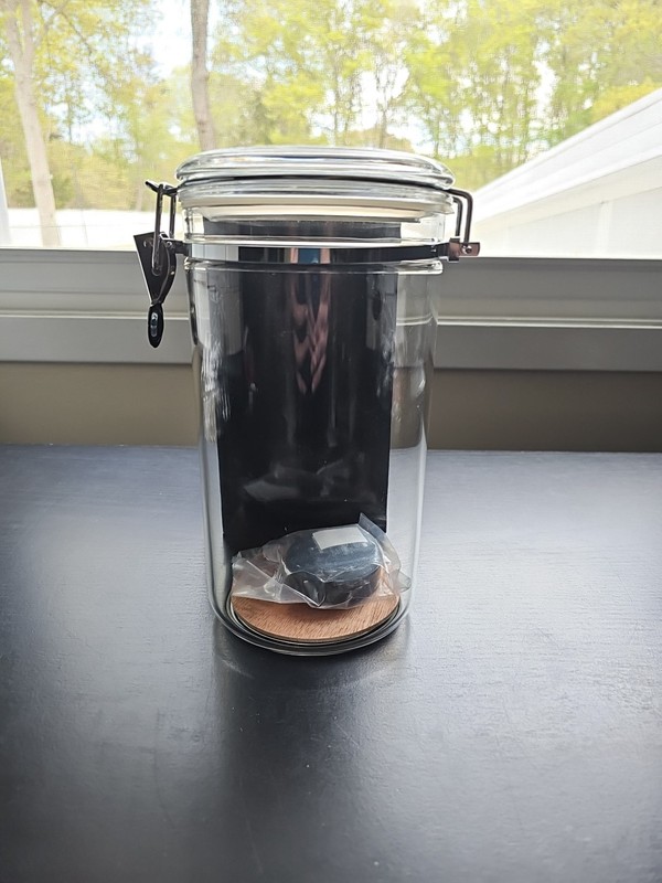 New In Box Acrylic Humidor Jar