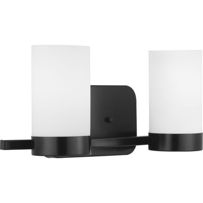 Progress Lighting P300021 Black Elevate 2-Light 15''W Bathroom Vanity Light