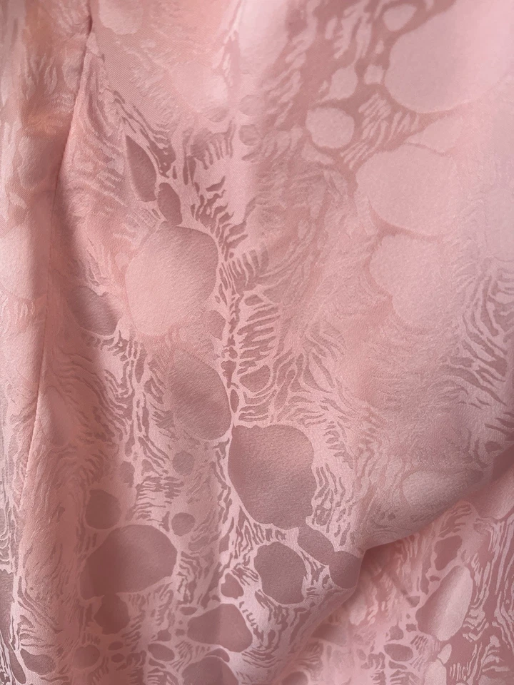 Vestido envolvente 100 % seda rosa vintage talla 2 Foto 3 de 4