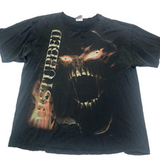Vintage Disturbed Band2000s Heavy Metal Rock Tee Hanes Heavyweight XL