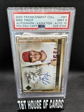 2020 Topps Transcendent Mike Trout Auto PSA 9 Framed Variation Autograph /25