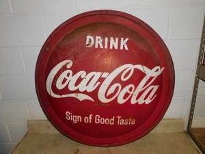 Coke Button Sign 48 | eBay