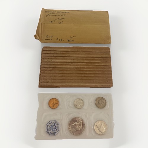 1955 PROOF SET Original Government Envelope (opened) issued by US Mint - Picture 1 of 9