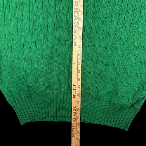 Vintage Polo Ralph Lauren Strick Pullover Weste Herren L V-Ausschnitt klassisch marineblau Pony adrett - Bild 5 von 5