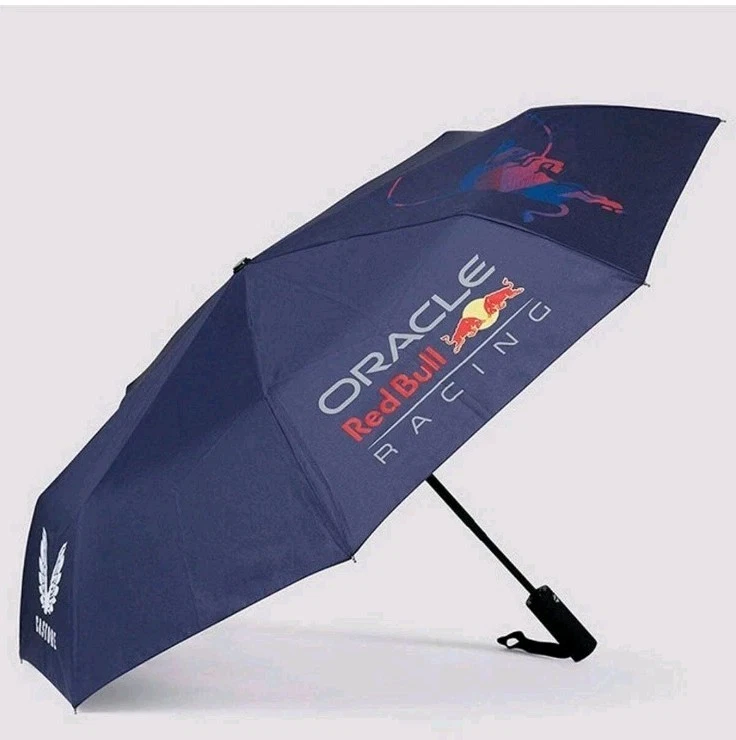 Red Bull Oracle Racing F1 Team Compact Logo Umbrella & Pouch - Photo 1/3