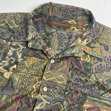 Tori Richard Men  s Large Hawaiian Button Up Shirt Honolulu Aloha Cotton Lawn