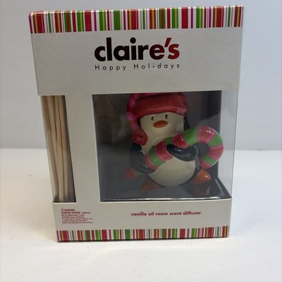 Claire's Happy Holidays Penguin Vanilla Oil Room Scent Diffuser-NIB-Christmas