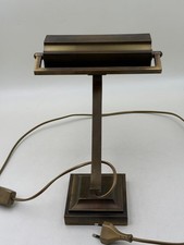 Art Deco Schreibtischlampe Messing Vintage Klavierlampe Notarleuchte Banker 1950