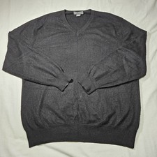 Daniel Cremieux Men's 100 Cashmere Sweater Pullover V-neck Black XL