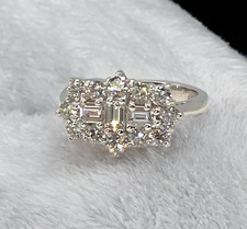 Diamond Multi Stone Ring Platinum 5.89grams Size J 1/2
