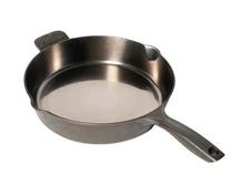 iLiving Un-seasoned Modern Heirloom Mirror Polished Cast Iron Skillet Pan 12"...
