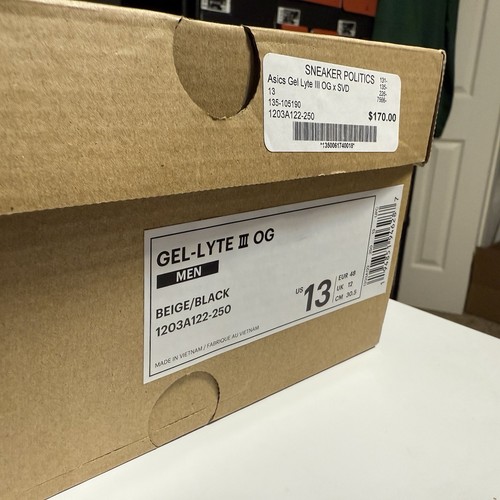 Asics Gel Lyte III X Sivasdescalzo "Rewind Waste" Talla 13 Nuevo 1203A122-250 - Imagen 9 de 9