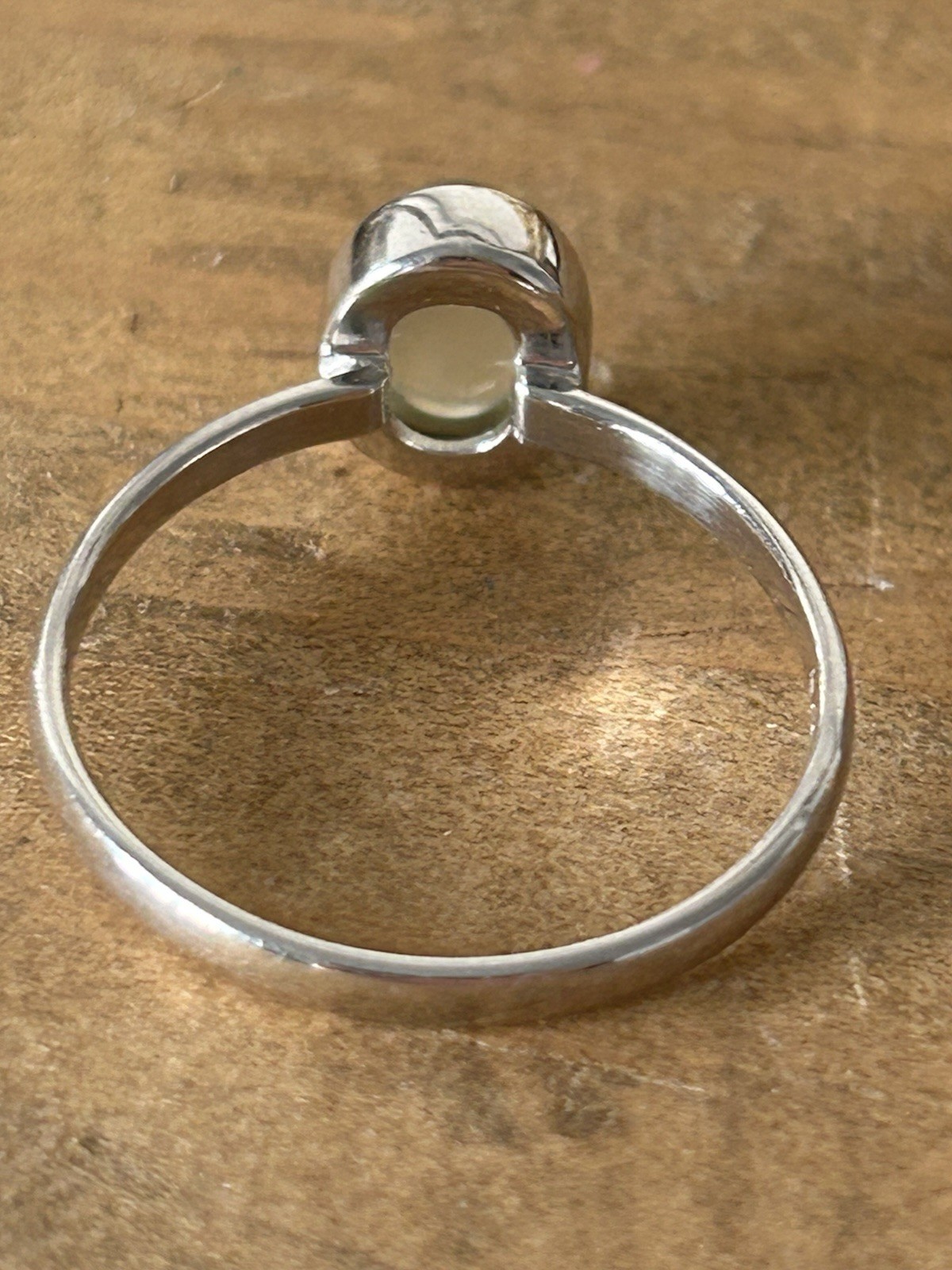Bague phrénite véritable et argent massif 925 de créateur