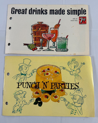 7up Soda Recipe Vintage Booklets, Great Drinks 1964, Punch n' Parties 1962