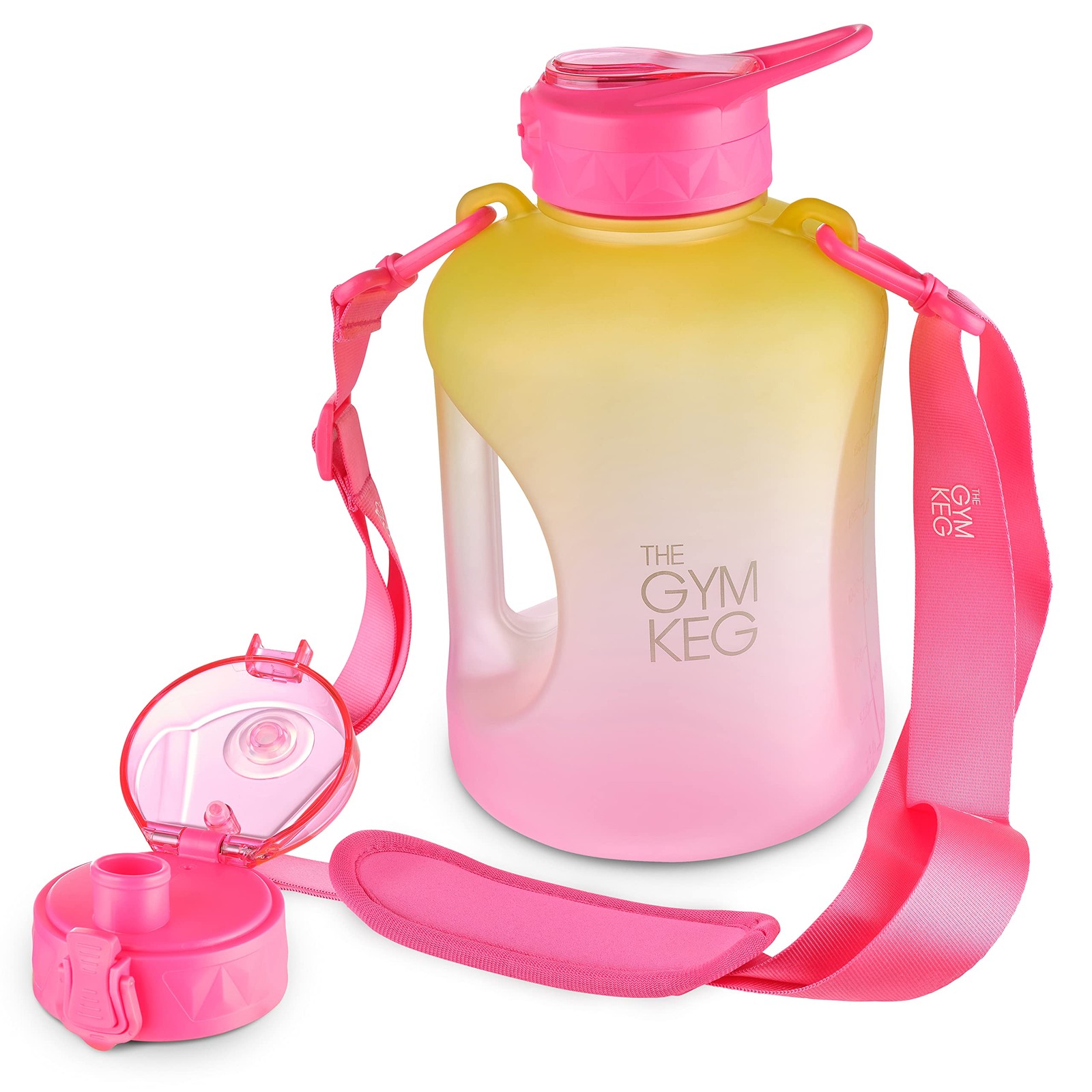 (74oz) | Gym Bottle With Straw Lid, Carry Strap Moti...