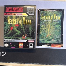 Secret of Mana SNES, 1993 MANUAL AND CUSTOM CASE ONLY