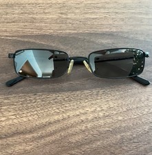 Vtg Polo Ralph Lauren 1012 9003 Black Rectangle Sunglasses Polarized 50 18 135