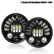 DOT 7 inch Round LED Headlight Halo DRL For M...