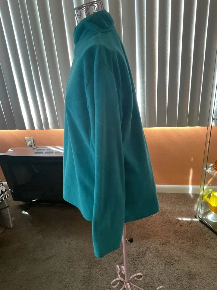 Pullover Athletech XL cuello aguamarina cremallera cuello manga larga Foto 3 de 3