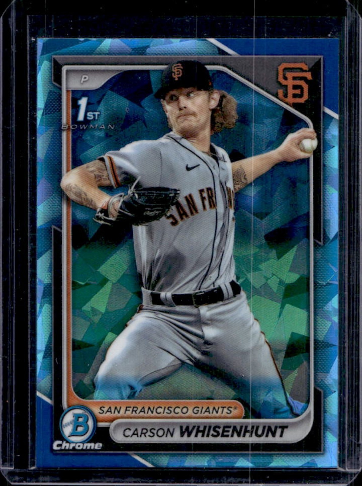 2024 Bowman Sapphire Carson Whisenhunt Chrome 1st Prospect #BCP-96 Giants