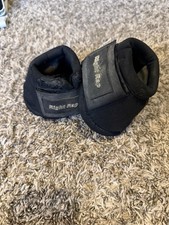 Right Rap No Turn Horse Bell Boots Neoprene and Nylon Heavy Duty Black Small