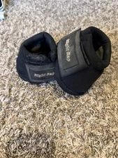 Right Rap No Turn Horse Bell Boots Neoprene and Nylon Heavy Duty Black Small