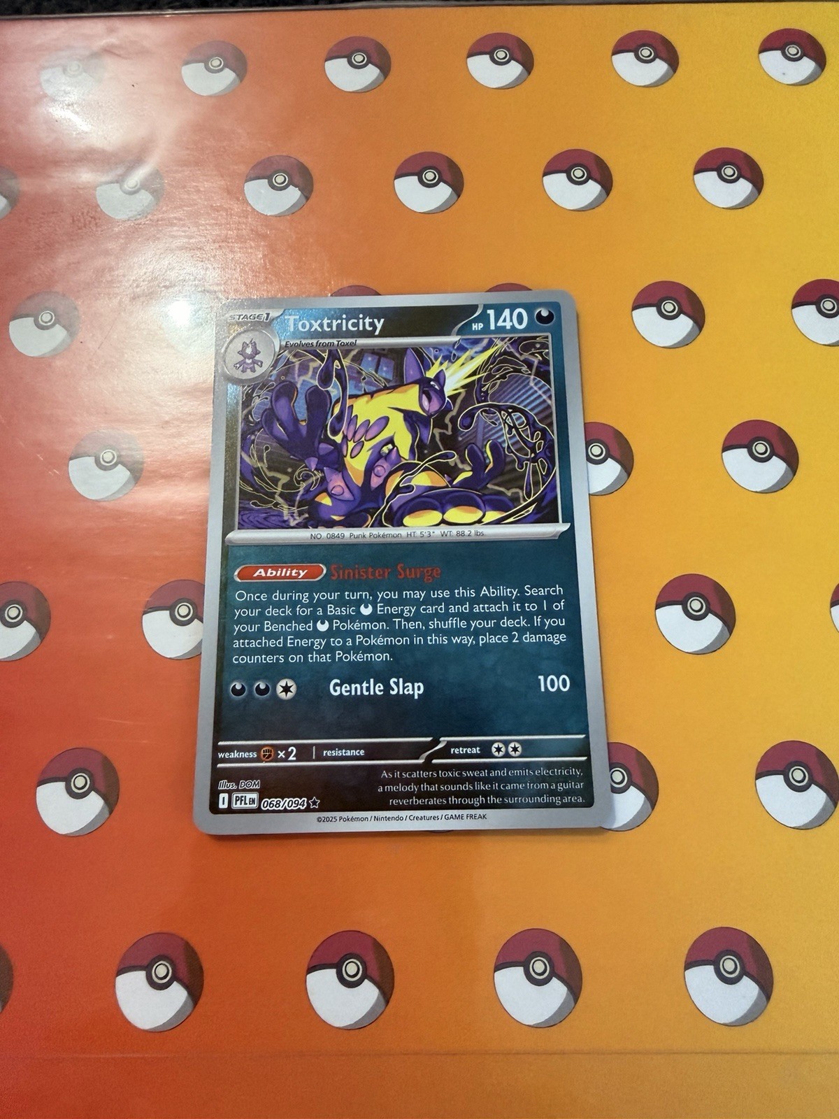 Toxtricity 068/094 Me02: Phantasmal Flames Reverse Holo Rare NM/MINT