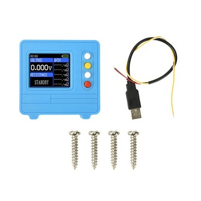 Professional Battery ESR Tester Range 0.001V 60V 0.1mΩ 6.999Ω 99 Manual Records