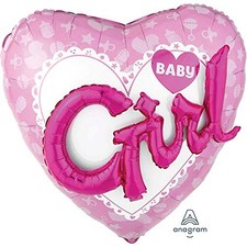 Anagram Celebrate Baby Girl Pink Star Party Balloon 36"