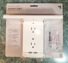 Sharper Image Socket Shelf Cordless Wall 6-Ou...