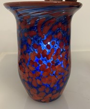 Murano Or Murano Style Vase Studio Art Glass Vintage Confetti Splash Style