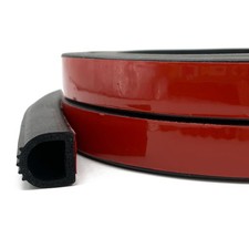 D Shape Rubber Weather Stripping, Self-Adhesive Seal Strip, Rubber Gasket for...