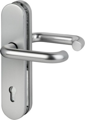 EDI Sicherheitsdrückergarnitur 8753/9203 12mm PZ 92/10 TS65-75 Links Edelstahl