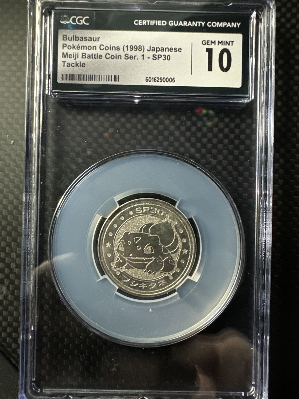 Bulbasaur Pokemon Rare Vintage Meiji Battle Coin Metal Japanese Cgc 10 Gem Mint