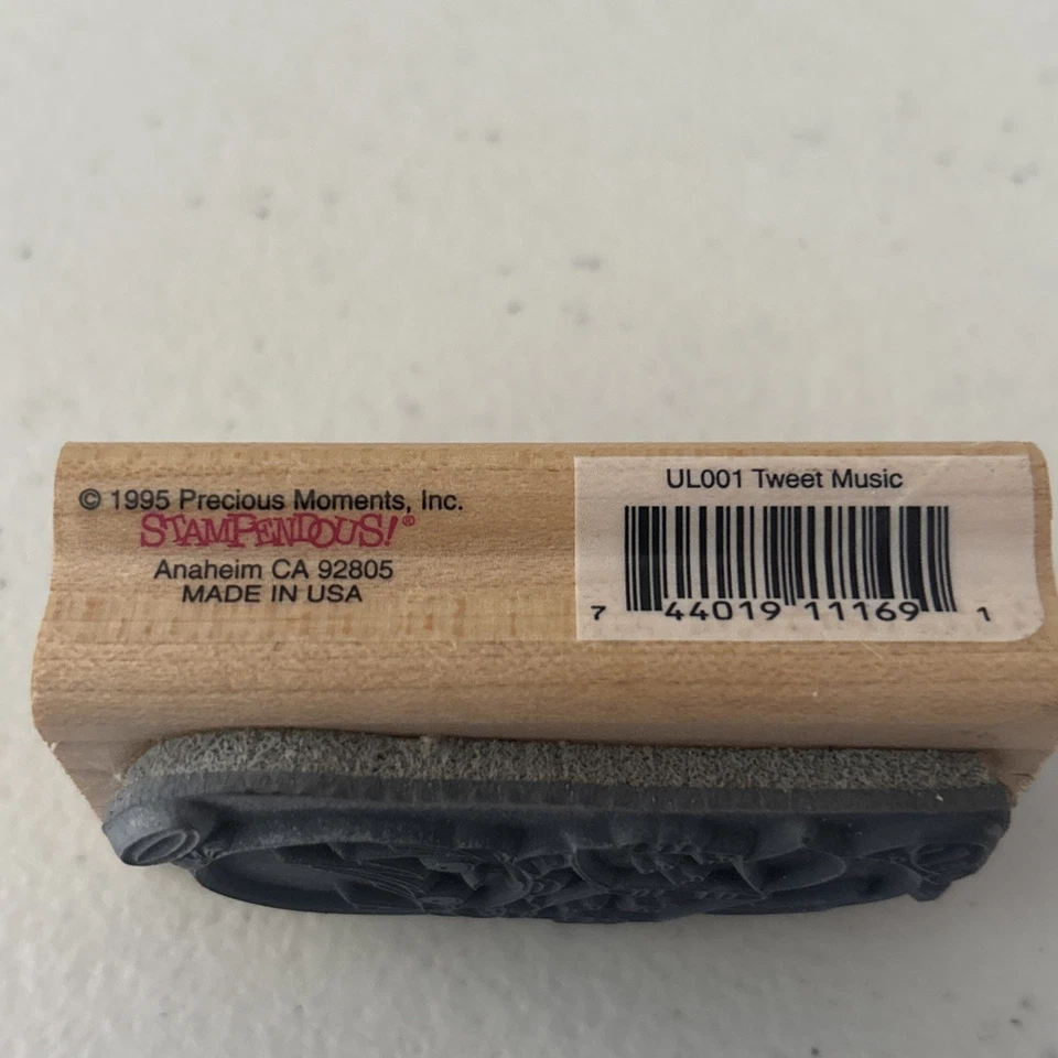 Tweet Música~Coro~Sello de Goma Precious Moments~ 1.25"X 2.5"~Stampendo UL001 Foto 3 de 4
