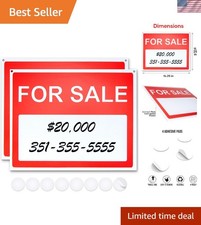 2 Pack Car For Sale Signs Large Weatherproof Vehicle Window Signs